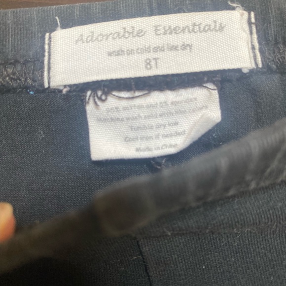 Adorable Essentials Black Ruffle Icings Leggings, size 8, GUC - Picture 3 of 3